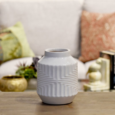 Vase de table cylindrique en céramique Shonda