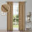 Modern Linen Inspired Classic Solid 100% Polyester Room Darkening Curtain Panel-472784746-472784741