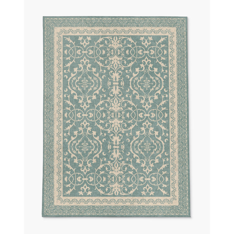 Tapis de chaise rectangulaire à poils courts Rao, L 48 po x L 72 po, Brume
