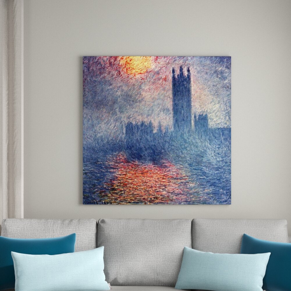 Wandbild Parlament in London von Claude Monet