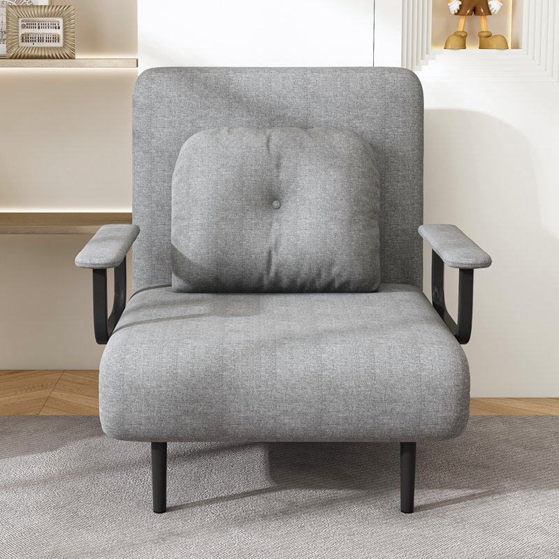Fauteuil convertible Qirae, Gris