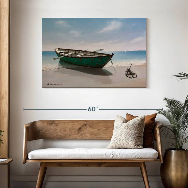 Mehar Green Boat, 30" H x 45" W