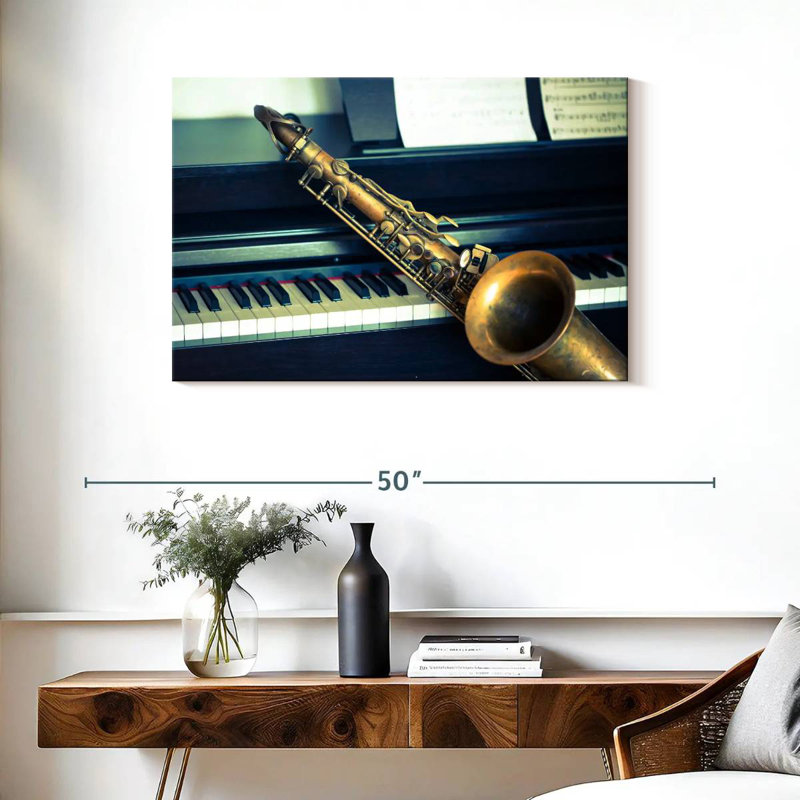 Abarca Piano And Saxophone, 24" H x 36" W