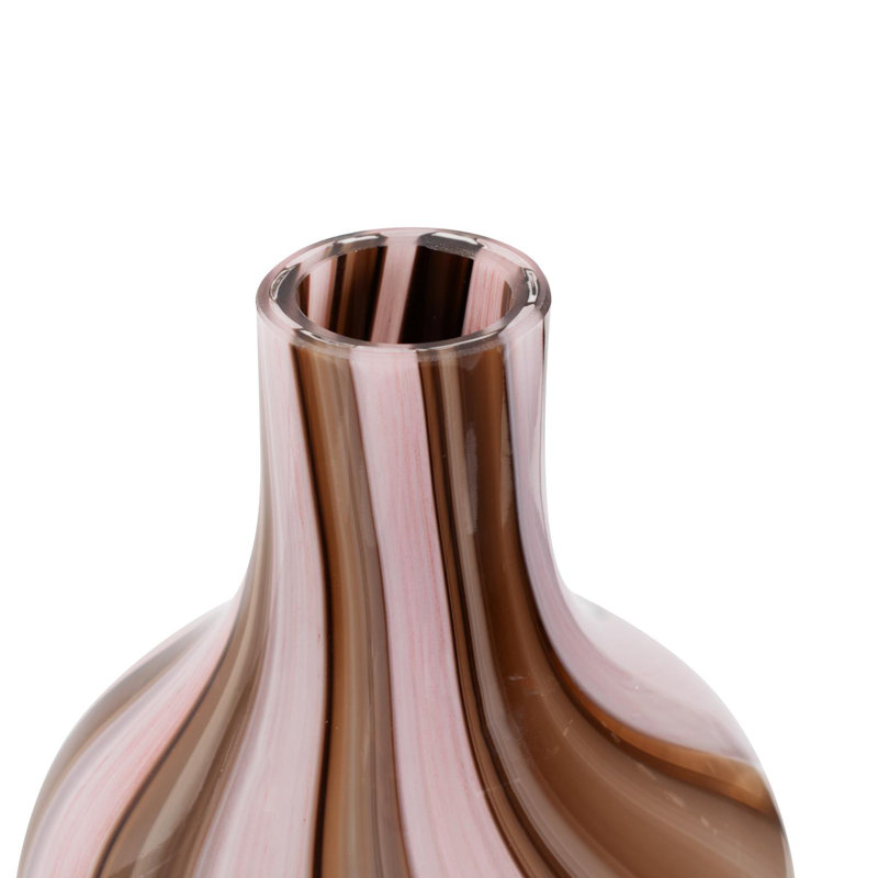 Petit vase en verre Napolitain, H 12,5 po x l 6,5 po x P 6,5 po