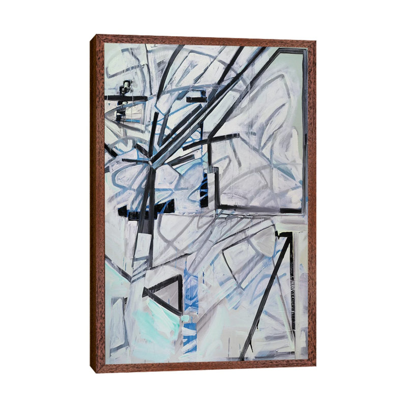 Winter Haiku by Pamela Staker - Painting on Canvas, Classic Brown Wood Framed, 101.6 cm H x 66.04 cm W