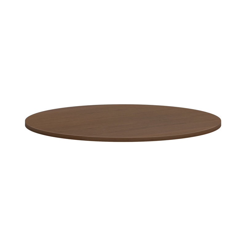 Table de réunion circulaire Mod, Noyer sépia, H 29 po x L 48 po x l 48 po