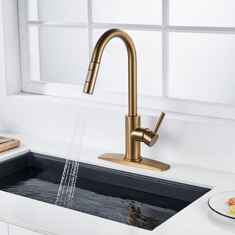 Blue Elephant Pull Down Kitchen Faucet, Gold