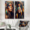 «Colorful Native American Woman», 2 pièces sur toile