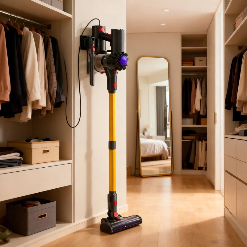 VACTechPro 35kPa Self-standing Cordless & 6-in-1 Stick Vacuum with Detachable Battery, Gold