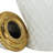 Ellport Stoneware Ceramic Decorative Lidded Jar with Textured Design and Elegant Detailing - 14", White & Gold-86741834-86741831
