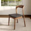 Ensemble de chaises de table de salle à manger rondes en bois massif 7 pièces Otelia pour 6 personnes-725032902-725032900