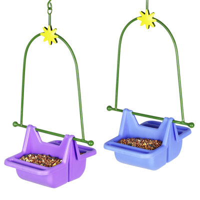 Exhart 2 Piece Hanging Basket Bird Feeders 85 by 16 Inches