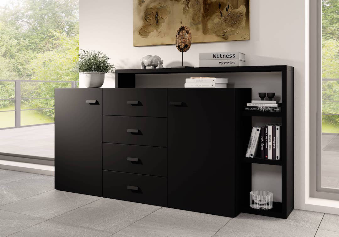 Behesh 27: Elegant Grandson Oak & White Matt Sideboard Cabinet | Versatile Storage Solution - W180cm