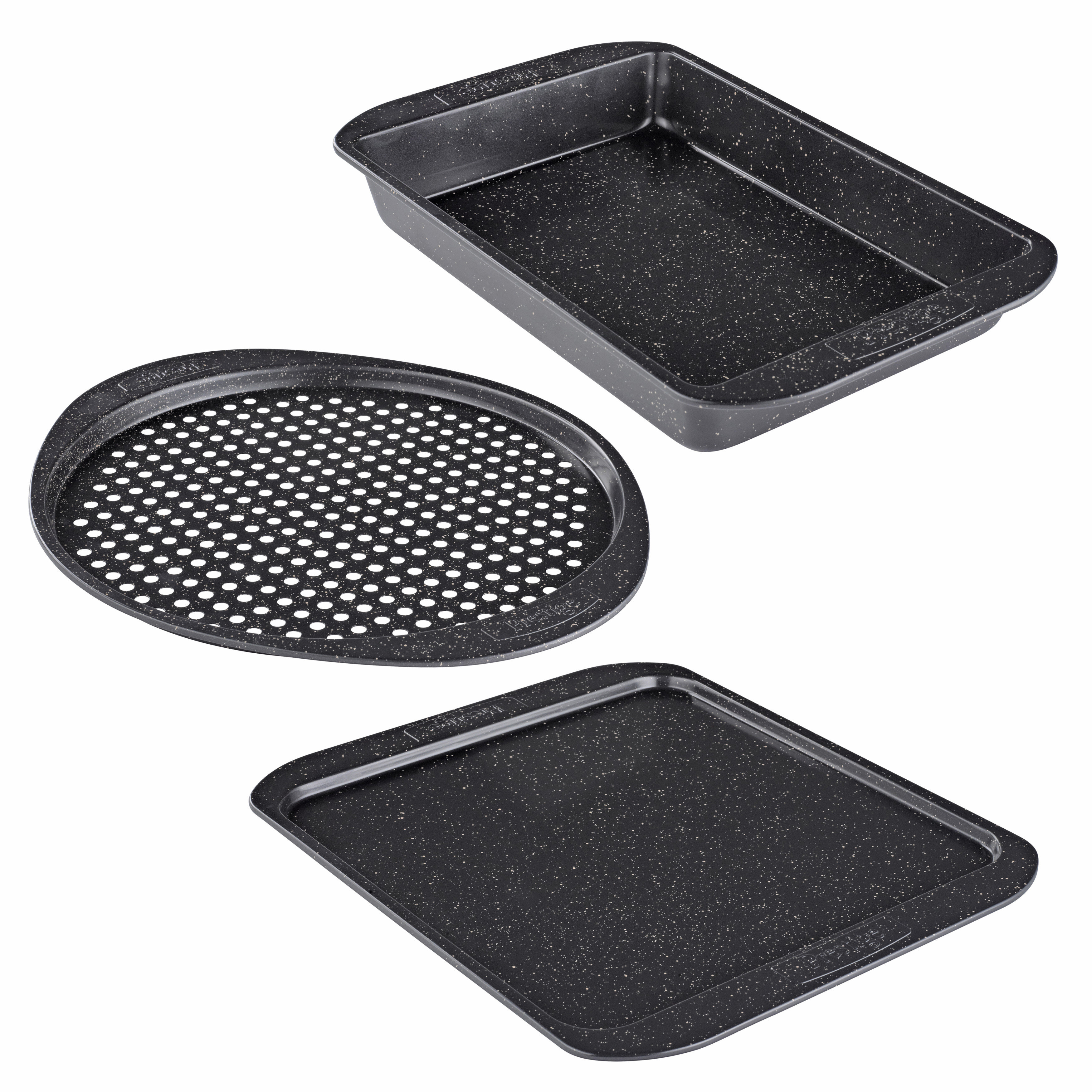 Diamond-Infused Non-Stick Large Navy Blue Cookie Sheet with Gold Cooling  Grid Set - Wilton