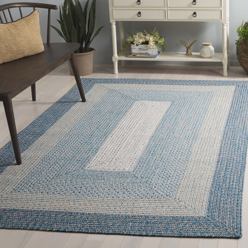 Rotella Woven Performance Machine Washable Performance Chevron Indoor/Outdoor Area Rug, Rectangle 5' x 8'