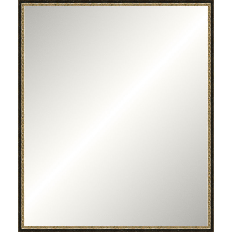 Miroir noir et argenté Old World, Wide Vanity