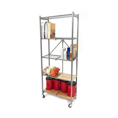 Origami RPR Series 5 Shelf Slim Steel Pantry Rack Holds up to 100 Pounds