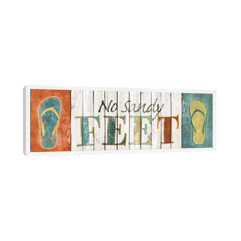 No Sandy Feet by SD Graphics Studio - Floater Frame Panoramic Gallery-Wrapped Canvas Giclée on Canvas
