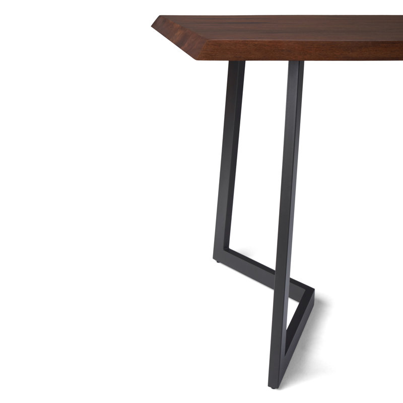 Larkin 7-Piece Black and Silver Wood Metal Dining Set