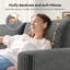 4 Seater Corduroy Sofa-1431803796