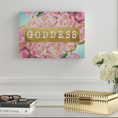 Lynn " Goddess Florals Gold " by Oliver Gal