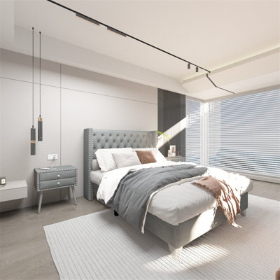 Ensemble de chambre avec lit plateforme 2 pièces