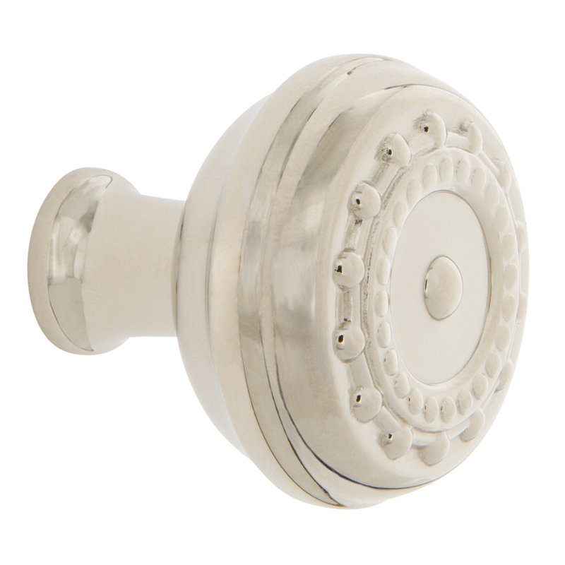 Meadows 1 3/8" Diameter Round Knob, Polished Nickel