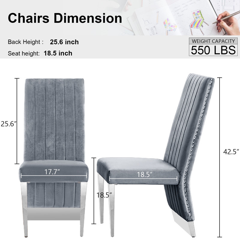 Chaise parsons Sponge en gris