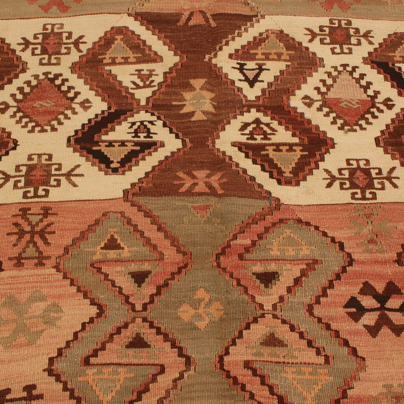 One-of-a-Kind 3'8" X 7'3" Flatweave Area Rug