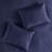 Navy King Bedspread - Pleated, Split Corner, 100% , , , Box Sewing-119448672-119448676
