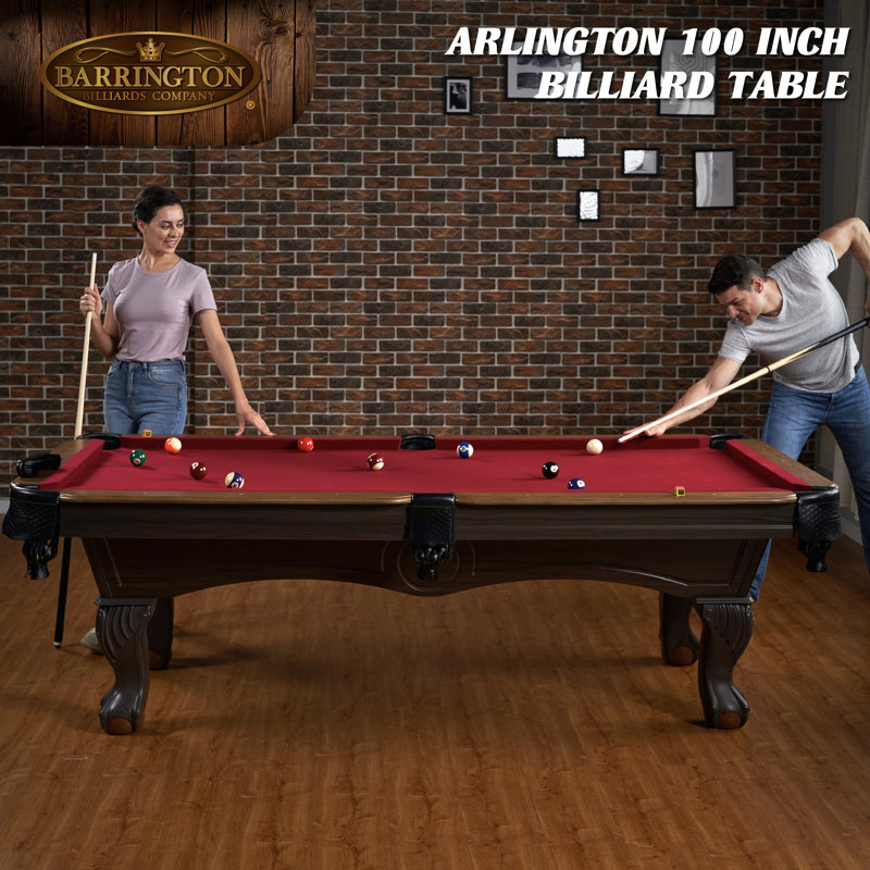 Barrington Arlington 8.3' Brown Wood Billiard Table with Accessories