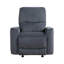 Fauteuil inclinable électrique berçant moderne en velours gris foncé-272262762