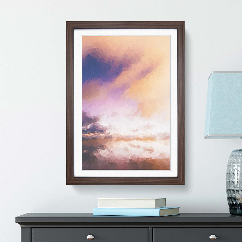 Clouds Above in Abstract - Picture Frame Graphic Art Print, Walnut Framed, 36cm H x 27cm W x 2cm D