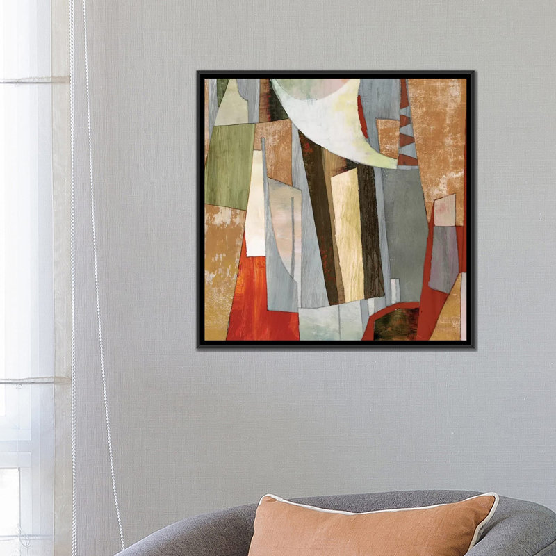 " Landscape Collage " by PI Studio, 18" H x 18" W x 1.5" D, Black Framed Canvas, No Mat