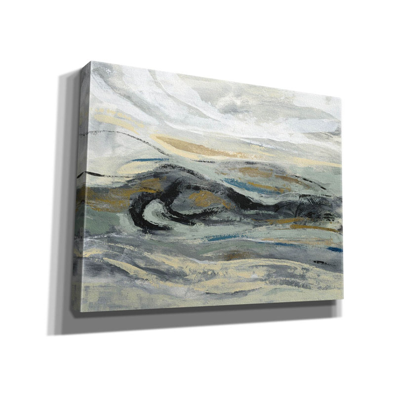 «Estuary» par Silvia Vassileva, art mural sur toile, 54 po x 40 po, H 26 po x l 34 po x P 1,5 po