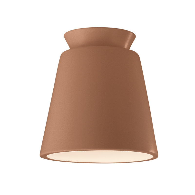 Logan Radiance - Trapezoid Ceramic Flush-Mount, Adobe, LED (Integrated)
