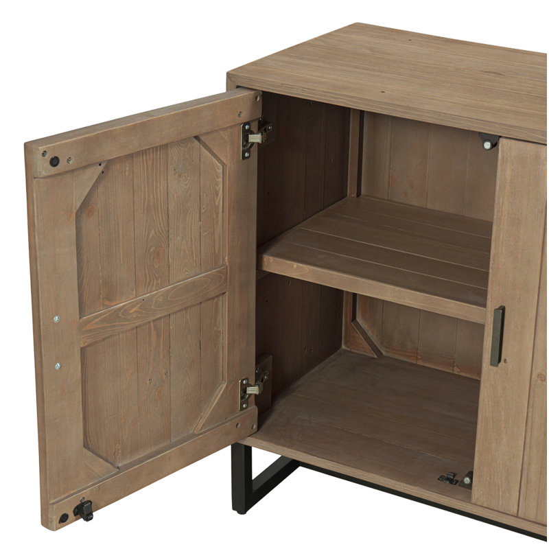 Lopez 68" Wide Pine Wood Sideboard, Sierra