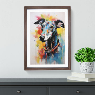 Greyhound Gestural No.2 - Framed Print