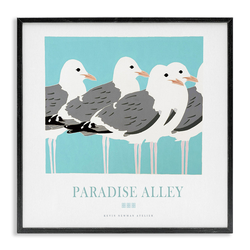 «Paradise Alley Seagull Gathering», estampe numérique, conception de Jadei, H 12 po x l 12 po