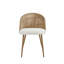 Ensemble de 4 chaises de salle à manger bohèmes en osier avec coussins moelleux-608349919