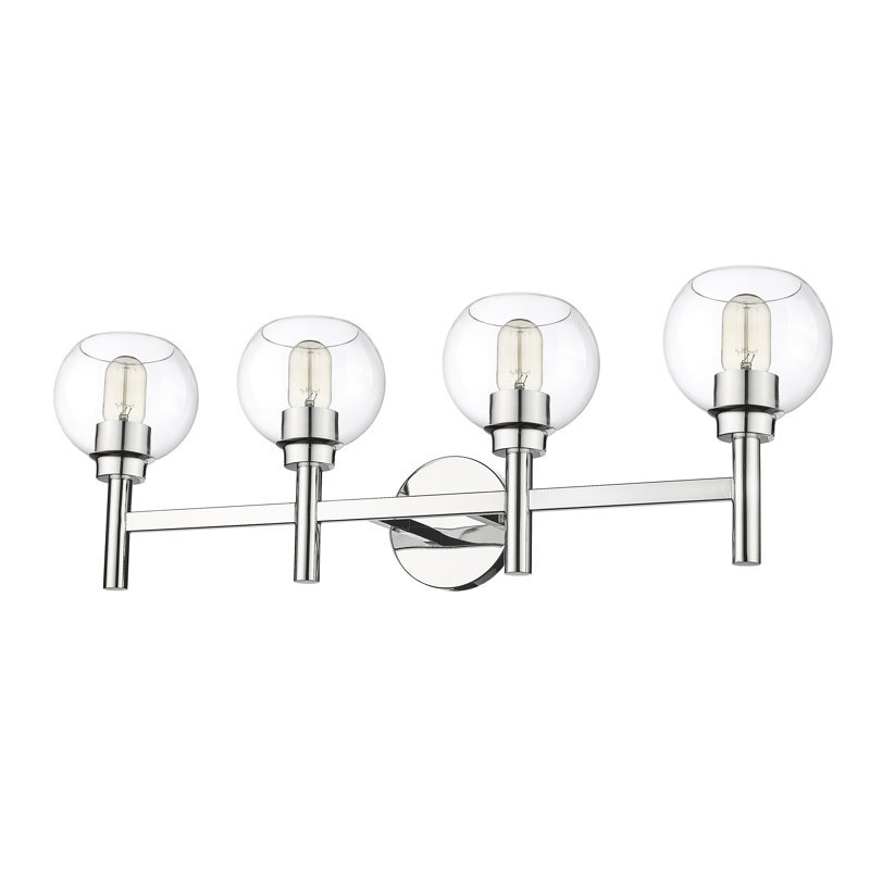 Éclairage pour meuble-lavabo à 4 lumières Ashrit, Chrome