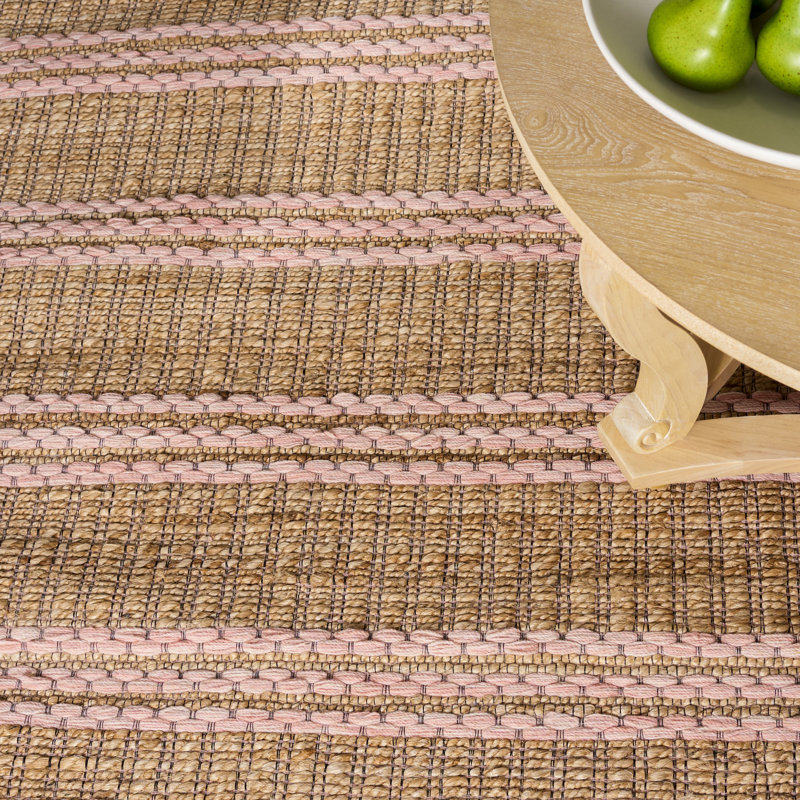 Martha Stewart 9525 Hand Tufted 40% Jute; 40% Wool; 20% Cotton Striped Rug, Rectangle 6' x 9'