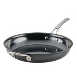 Anolon N2 Carbon Steel Fry Pan With Helper Handle, 12 Inch, Black