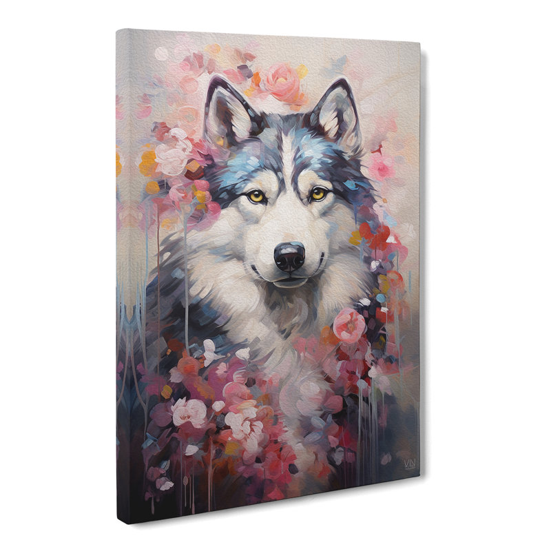 Husky Modern No.2 - Wrapped Canvas, 50cm H x 35cm W x 3cm D