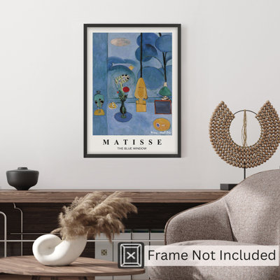 Architecture and Buildings Henri Matisse The Blue Window Bohemian Unframed Art Print