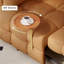 Canapé-coussin en cuir véritable brun caramel-950355499