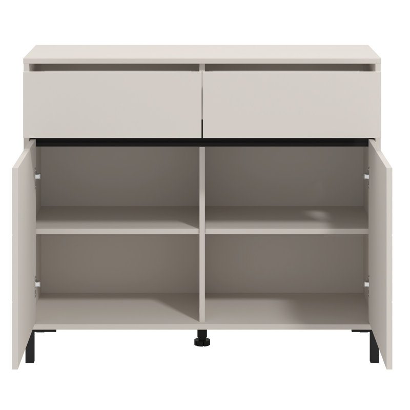 Gonde Metal Rectangle Accent Cabinet, White