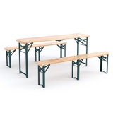 Rectangle 3 Piece Outdoor Folding Beer Table Set