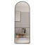 Miroir sur pied ou mural moderne en acier thermolaqué, forme arquée, pleine longueur-1201332184