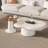 Nesting Coffee Table,Irregular Coffee Table and Side Table for Living Room, Bedroom, Office